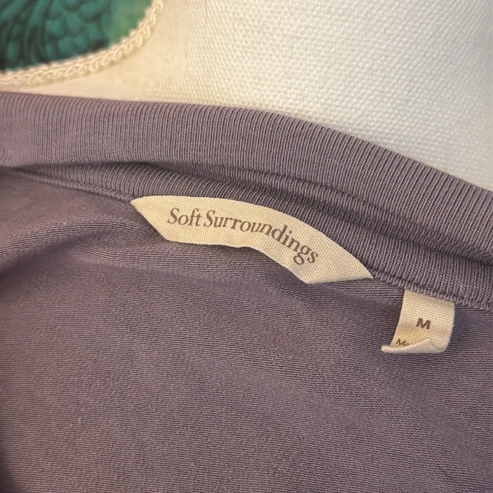 Amazing lavender Soft Surroundings asymmetrical layering tunic EUC - Picture 11 of 14